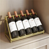 Yixin (yixin) red wine rack obliquely placed light luxury high-end red wine display rack bar wine cabinet ornaments iron wine rack triangle six bottles 495*195*215mm (excluding red wine)