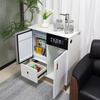 Meijia Meiju tea bar machine 2025 cream style fully automatic solid wood tea bar machine all-in-one cabinet water dispenser with refrigerator refrigeration for home high-end living room 2025 new sideboard heating milk white refrigerator model (can be as low as about 5) cooling and heating type