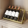 Yixin (yixin) red wine rack obliquely placed light luxury high-end red wine display rack bar wine cabinet ornaments iron wine rack triangle six bottles 495*195*215mm (excluding red wine)