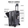 DELETE2025 new multifunctional large-capacity trolley password suitcase smoke gray 20 inches