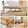Winter Bear French Cream No Bedside Bed Backless Chenille Fabric Sliding Storage Box Storage Drawer Bed No Lamp/Chenille Velvet/Beech Wood Rib Frame 1800mm*2000mm Sliding Structure