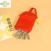 Chanyue Mini Cute Pull-out Fabric Women's Key Bag Zipper Car Key Bag Coin Access Card Bag 2-in-1 Red