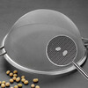 Baijie stainless steel colander fine mesh bean berry juice milk filter sieve super leaky mesh spoon foaming spoon with hook