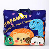 BIBK German quality kindergarten quilt storage bag waterproof and moisture-proof Oxford cloth large capacity children's baby luggage quilt Navy graffiti upgraded thickened wear-resistant Oxford cloth + name tag medium size 56*45*16cm children's summer thin three-piece set, etc.