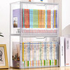 Acrylic book storage box bookshelf desktop Oxford tree storage box transparent storage rack dustproof artifact book upgrade extra large size 39*29*25