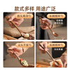 Fat Donglai's same style wooden spoon for eating, long handle spoon, food grade wooden spoon, unpainted chicken wing wood wooden spoon, honey spoon, chicken wing wood round head drinking spoon, one flat spoon holds about 7.
