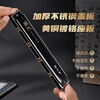 Guoguang 24-hole Guozhimeng imported gongs competition grade polyphonic C harmonica (Athens black/with teaching materials)