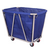 Linen Cart Hotel Guest Room Service Cart Stainless Steel Cart Laundry Room Dry Cleaning Shop Storage Recycling Car Thickened Disassembly Conical (Blue) Linen Cart