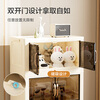 Jingdong-made installation-free storage cabinet with wheels, foldable magnetic large-capacity storage cabinet, bedside table, 65cm wide, five layers