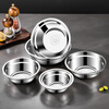 Stainless steel basin food grade 316 thickened flat bottom washbasin household rice basin small iron vegetable basin deepened soup basin Extra thick 316 stainless steel basin 20CM weighs about 155g