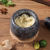Baijie marble mortar garlic mortar masher garlic masher garlic press garlic jar grinding stone for home use