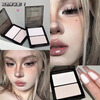 Gemeng two-color matte high-gloss trimming palette, long-lasting and sweat-proof, female students' all-in-one trimming palette, nude makeup, delicate and brightening skin tone