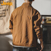 JEEP Jeep Jacket Men's Jacket Autumn and Winter Casual Workwear Loose Lapel Cotton Clothes Men's Yellow XL