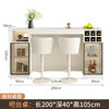 Bar table behind Kongjiang sofa, modern minimalist style living room partition cabinet, multi-functional island dining table, integrated slate sideboard, 2-meter bar table + 0.4-meter side cabinet combination, customizable and complete