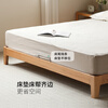 Genji Muyu solid wood bed bedroom household double bed with edge-to-edge soft back bed 1.8*2m (log color-ecological cloud skin chrysanthemum white)