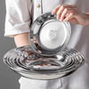 Onlycook304 stainless steel plate round steaming dinner plate kitchen preparation side dish food grade plate tray-22cm