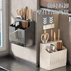 YOUQIN stainless steel chopstick storage box, knife holder, integrated storage kitchen rack, wall-mounted spoon bucket, chopstick cage, stainless steel gun ash knife holder, chopsticks and spoon barrel