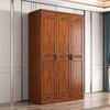 Nanyi Wardrobe Chinese Golden Rosewood Home Bedroom Wardrobe Storage Cabinet Side Cabinet with Top Cabinet Solid Wood Wardrobe Z8611 Six-Door Wardrobe Golden Rosewood