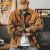 JEEP Jeep Jacket Men's Jacket Autumn and Winter Casual Workwear Loose Lapel Cotton Clothes Men's Yellow XL