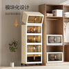Jingdong-made installation-free storage cabinet with wheels, foldable magnetic large-capacity storage cabinet, bedside table, 65cm wide, five layers