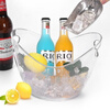 Enshousu binaural portable thickened colorful ice bucket large capacity large ktv bar commercial transparent bucket ice bucket transparent acrylic ingot ice bucket - 8L
