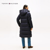 Tommy Hilfiger water repellent 25 autumn and winter new women's commuter quilted 90 velvet long hooded double zipper down jacket