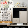 Meijia Meiju tea bar machine 2025 cream style fully automatic solid wood tea bar machine all-in-one cabinet water dispenser with refrigerator refrigeration for home high-end living room 2025 new sideboard heating milk white refrigerator model (can be as low as about 5) cooling and heating type