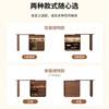 Harmony Dujiang solid wood sideboard bar table retractable storage partition integrated cabinet living room small apartment sofa side cabinet double-sided storage bar table combination walnut color solid wood