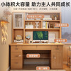 Motai desk bookcase bookshelf integrated table home junior high school student study table writing table and chair adult bedroom computer table recommended five-draw visual door pastoral wood 140*60CM assembly (self-installation)