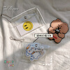 Transparent card holder PVC storage bag pendant bag coin purse plastic key ticket portable ladies small mini glitter transparent