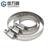 Guwanji 304 stainless steel hose clamp quick-installation gas pipe buckle clamp strong water pipe clamp fixed ring clamp pipe clamp M14-27 5 pcs (4 points) 304