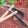 Mo Peng pickaxe integrated with manganese steel, professional bamboo shoot digging hoe, pickaxe, hoe, hand-forged foreign pickaxe, agricultural dual-purpose double-headed hoe A, one-piece forged without welding, large hoe ax + green wood long handle, self-produced, year-end impulse salary payment