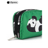LeSportsac Panda Panda Small Bag Cute Cosmetic Bag Storage Change Portable Clutch Bag Green Panda Panda