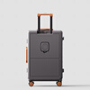 Reebok aluminum frame PC suitcase trolley case multi-functional boarding case travel code box British gray brown 20 inches