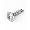 Thousand speed wheel 410 stainless steel cross large flat head drill tail screw self-tapping self-drilling dovetail wire washer screw M4.2*25 100 pieces 410