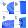 Large trash can, outdoor kitchen trash can, large capacity commercial trash can with lid, sanitation plastic bucket, industrial round bucket, blue 280L trash can + lid 63*76cm