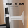 He Jiagong door suction anti-collision and punch-free door stopper new silicone suction door bumper bathroom door stop door rear door handle anti-collision pad 6 sides - transparent pack 12 pcs