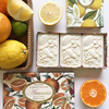 Firodino Italian imported soap gift box lemon scented soap handmade soap bath and face soap 125g*3 pieces