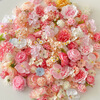 Zuozhixun artificial flowers, artificial flowers, artificial flowers, artificial small flowers, mix and match diy handmade material package, garland, hairpins, skirt support, pink random flower heads, 20 flowers, 3cm-10cm