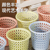 2025 New Trash Can Home Living Room Office Paper Basket Thick Plastic Hollow Dormitory Trash Basket Hot Style Green One