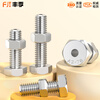 Fengji 304 stainless steel external hexagonal hollow screws hollow bolts mask machine threading through-hole screws M6M8M10M12 M5*12 hole 2.2mm 5 sets