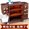 Ba Gang Hotel Double-sided Iron Wood Linen Cart Hotel Cleaning Car Work Truck Guest Room Double-sided Door Cart Iron Style (With Double-Length-Conventional Bags)