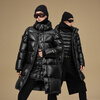 Gao Fan and Lu Yuxiao's same style black gold goose down jacket Pioneer 5.0 six grid men's and women's same style mid-length puff down jacket black M