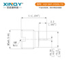 XINQY Xinqiyuan SMP threaded wall-through coaxial connector DC-40GHz semi-escapement RF equipment signal test fixed GPO seat SMP-JYD (18GHz)