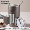 Jingyan Bingba Cup American Coffee Cup 304 Stainless Steel Portable Car Cup Insulated and Locked Cup Straw Water Cup Food Grade Stainless Steel 600ml + Lid + Straw Double-layer Insulation and Cold Keeping | Three Drinks in One Cover | Sealed and Dustproof