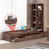 Solid wood bay window cabinet computer desk push-pull telescopic bay window desk cabinet bedroom balcony dressing table bookcase integrated style 1 2320*600*1700 (applicable to 450 height
