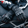 TKNE winter motorcycle leather gloves plus velvet to keep warm and waterproof motorcycle racing riding anti-fall and windproof rider equipment for men