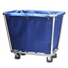 Thickened conical linen cart bag storage cleaning cart canvas bag garbage bag hotel room work cart linen bag blue 63 high conical bag iron buckle