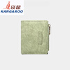 Kangaroo (KANGAROO) genuine leather wallet for women summer 2025 new clutch bag multifunctional large capacity short simple wallet for women green