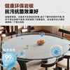 Shanglin spring slate dining table household retractable table dining table small apartment round table dining table high-end 2025 new furniture walnut color/matte pure white slate/Eames chair 1.3m one table and four chairs